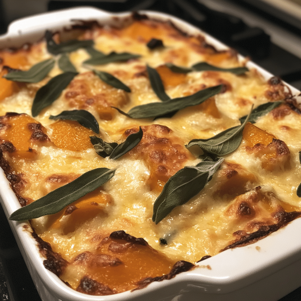 How to make Hearty Butternut Squash and Sage Casserole — key cooking step