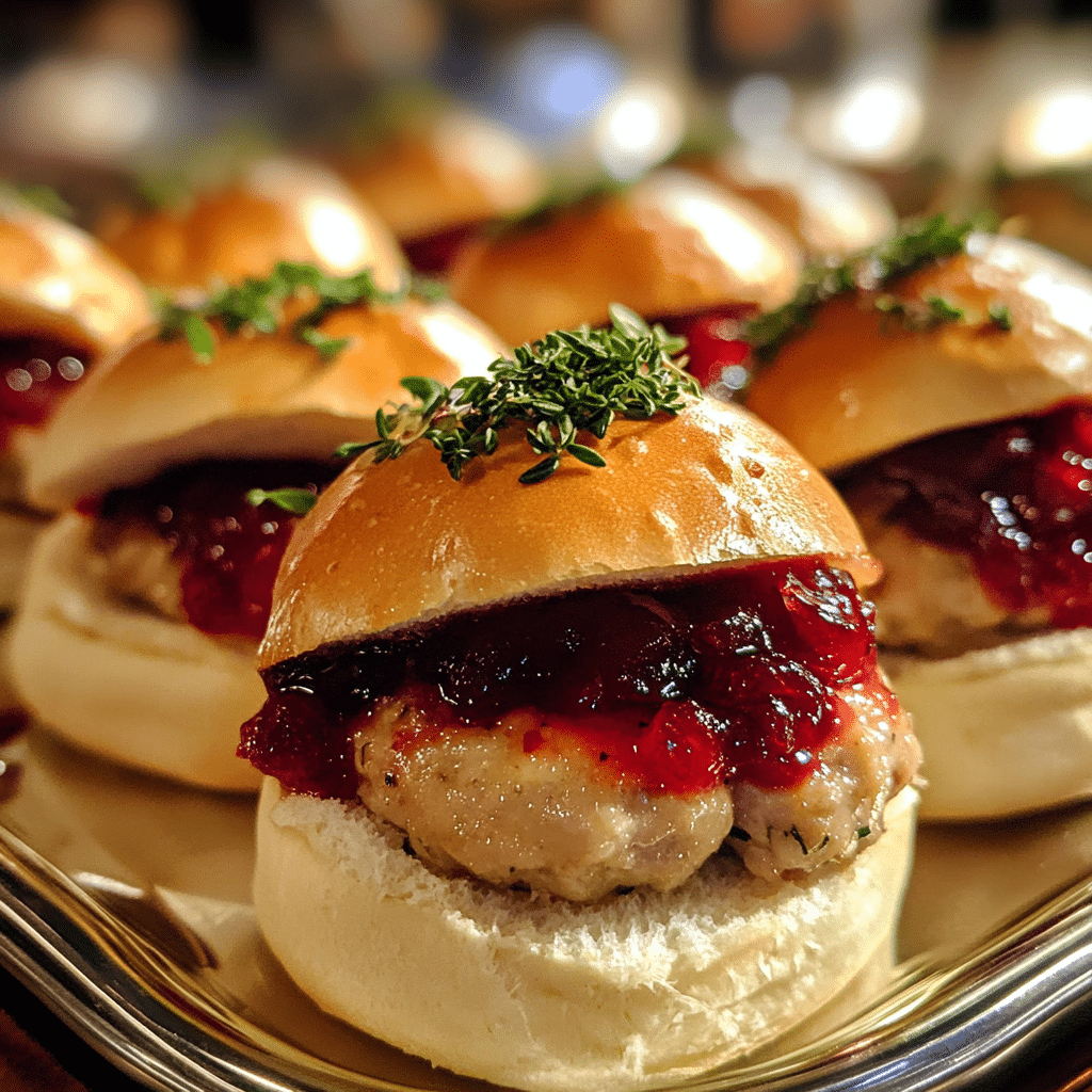 How to make Holiday Herb Butter Turkey Sliders with Cranberry Sauce — key cooking step