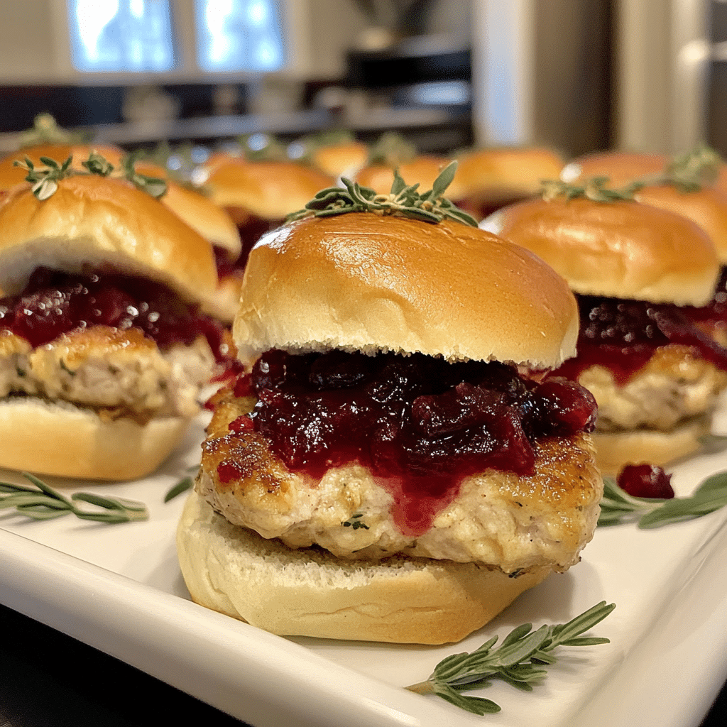 Holiday Herb Butter Turkey Sliders with Cranberry Sauce — chef-tested restaurant-quality photo