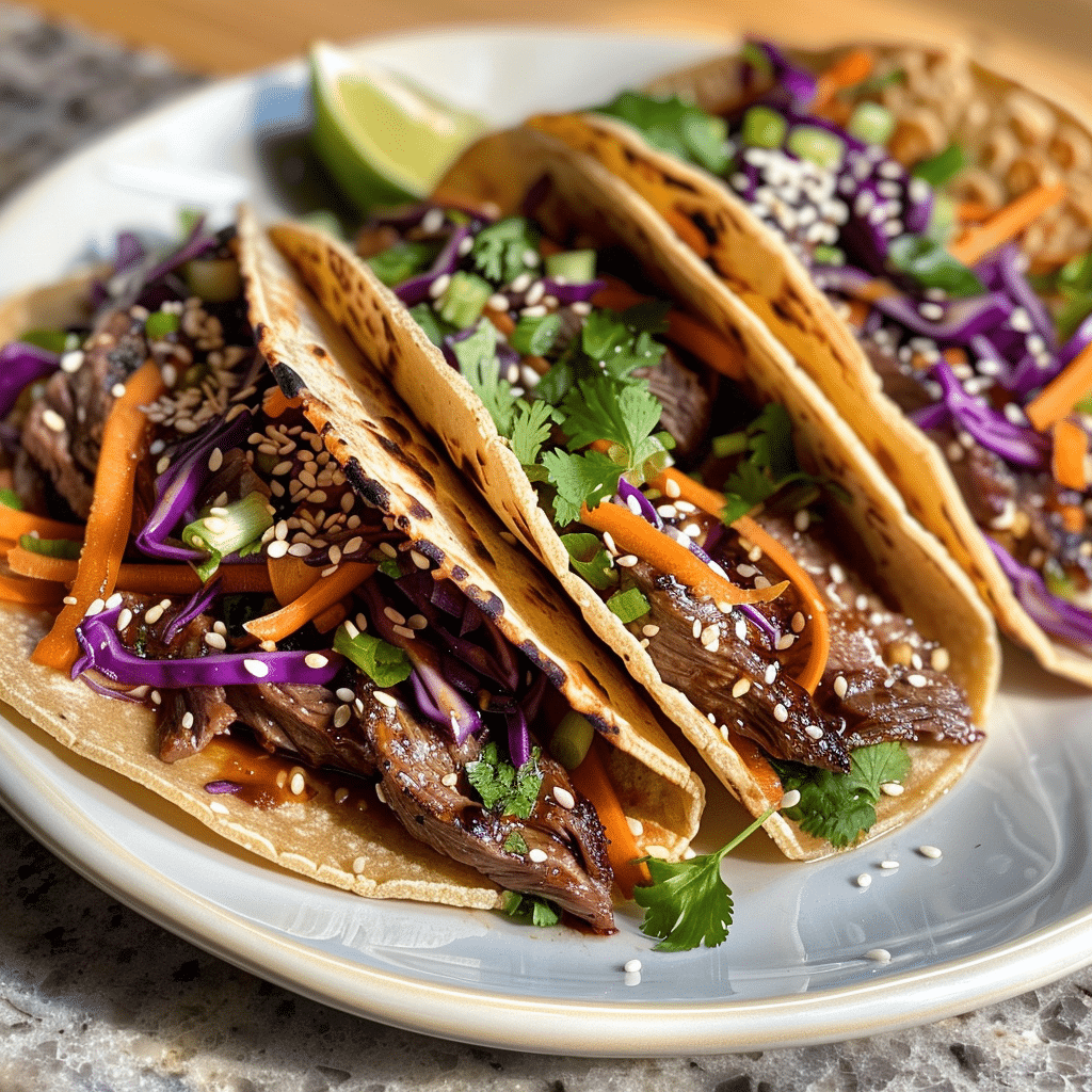 How to make Korean BBQ Beef Tacos with Spicy Slaw — key cooking step