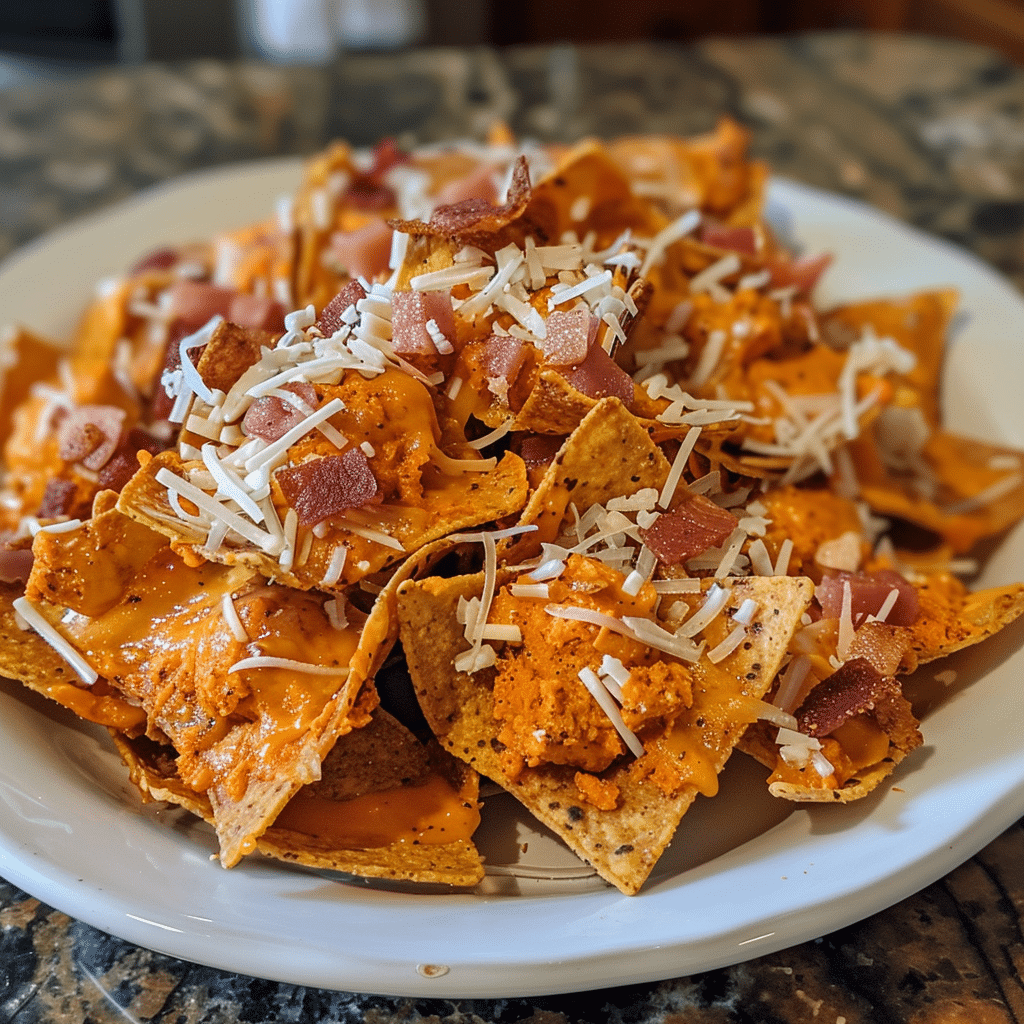 How to make Loaded Pumpkin Spice Nacho Bites — key cooking step