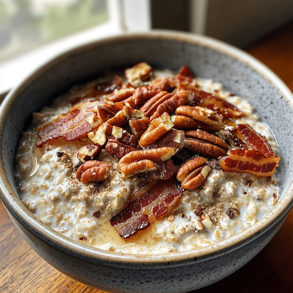 Maple Bacon Overnight Oats with Crunchy Toppings — chef-tested restaurant-quality photo