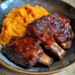 Maple Glazed BBQ Ribs with Sweet Potato Mash — chef-tested restaurant-quality photo