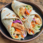Moroccan-Spiced Chicken Wraps with Fresh Veggies — chef-tested restaurant-quality photo