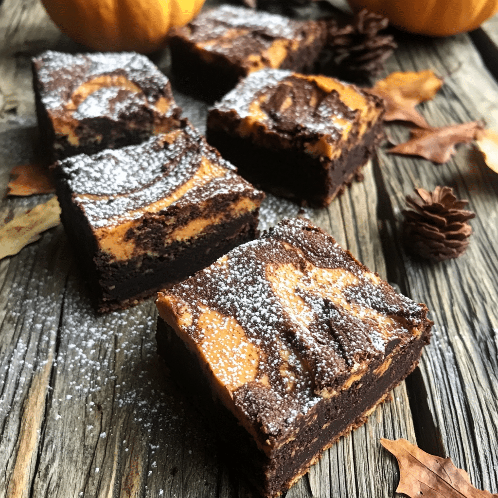 How to make Pumpkin Spice Cheesecake Swirl Brownies for Fall Gatherings — key cooking step