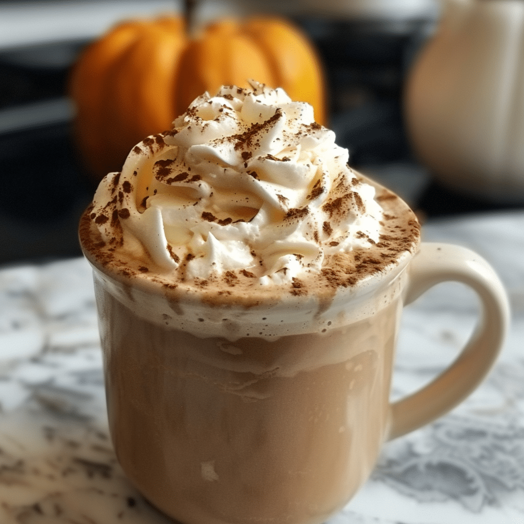 How to make Pumpkin Spice Hot Chocolate with Whipped Cream — key cooking step