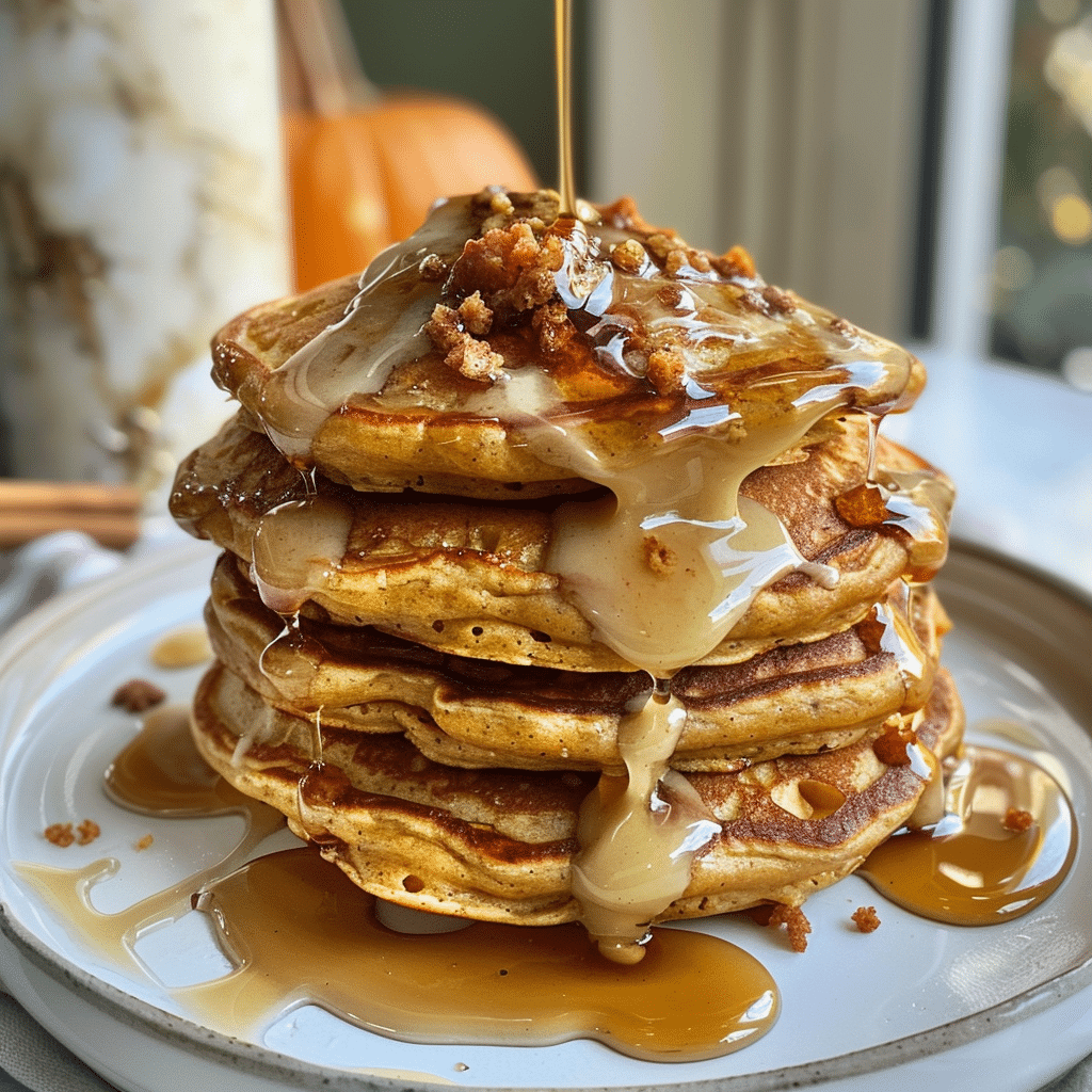 Pumpkin Spice Pancakes with Maple Drizzle — chef-tested restaurant-quality photo