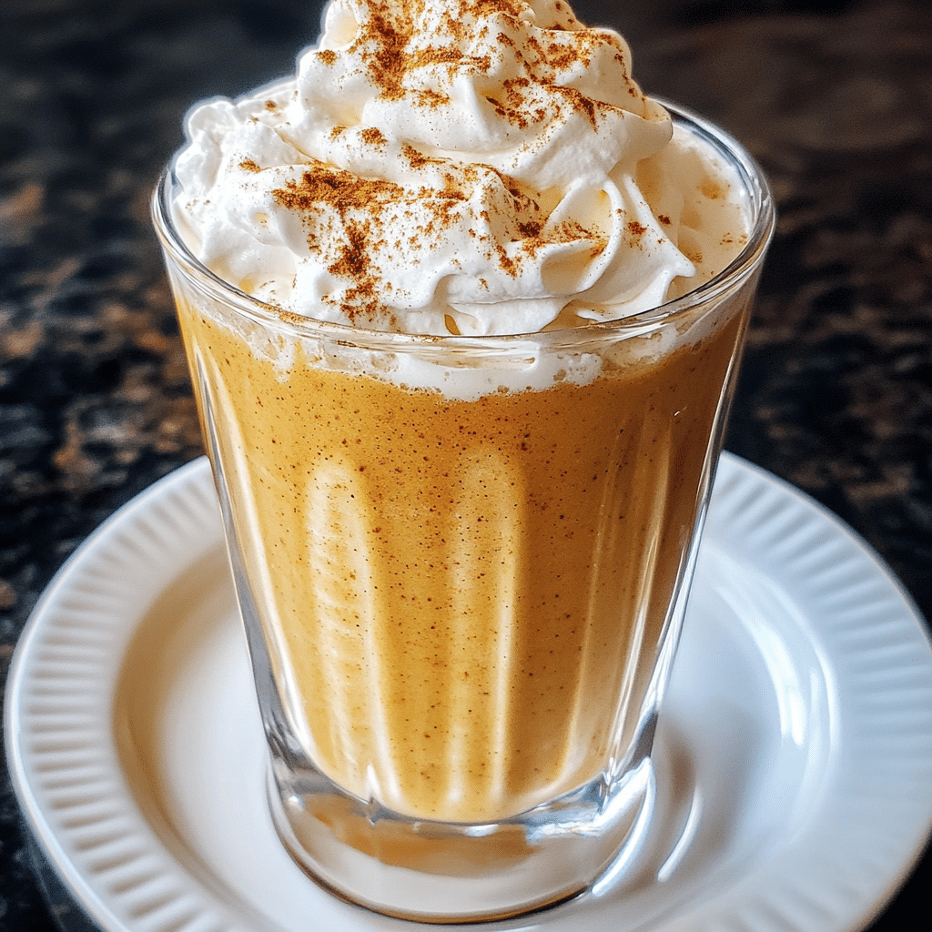 How to make Rich Pumpkin Spice Milkshake with Whipped Cream — key cooking step