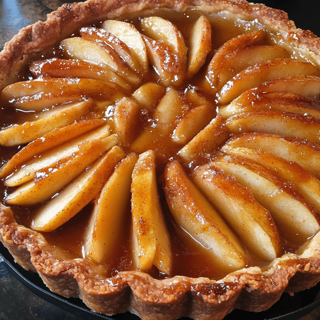 How to make Savory Caramel Apple Tart — key cooking step