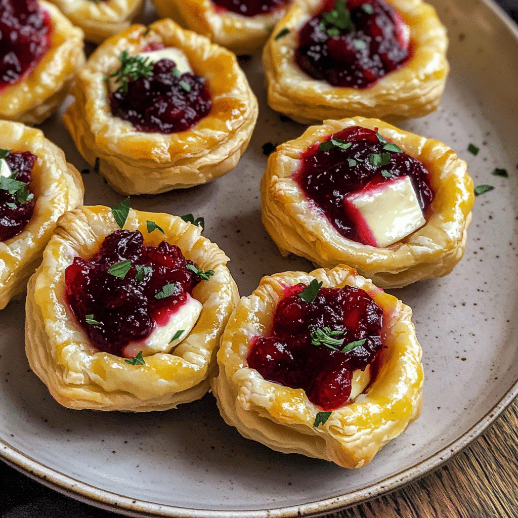 How to make Savory Cranberry Brie Bites for Holiday Gatherings — key cooking step