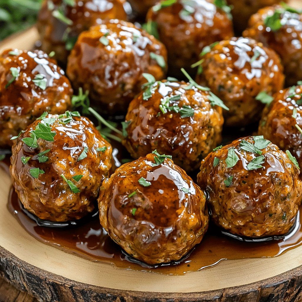 How to make Savory Herb-Glazed Turkey Meatballs for Friendsgiving — key cooking step