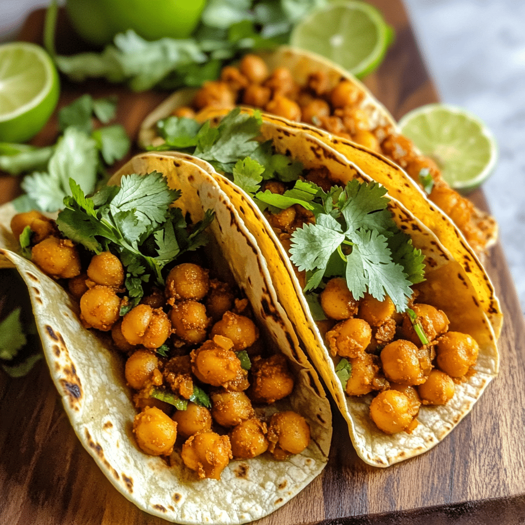 Savory Pumpkin Curry Tacos with Spiced Chickpeas — chef-tested restaurant-quality photo
