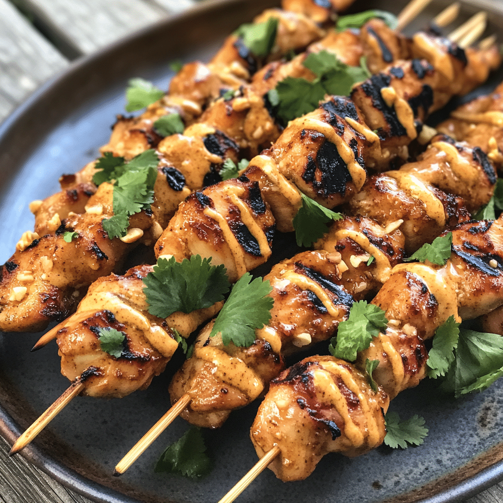 How to make Sizzling Spicy Thai Chicken Skewers with Peanut Drizzle — key cooking step