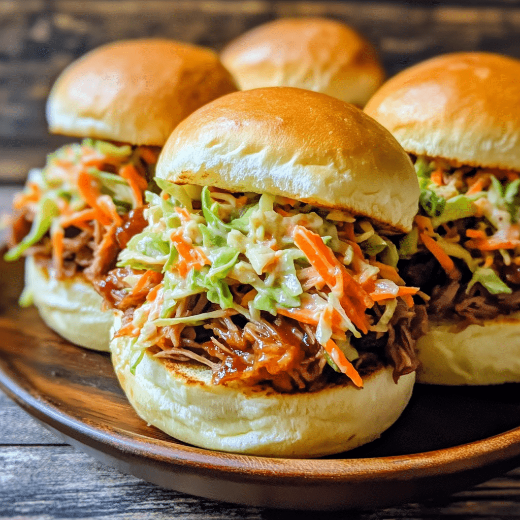 Smoky BBQ Pulled Pork Sliders with Tangy Slaw — chef-tested restaurant-quality photo