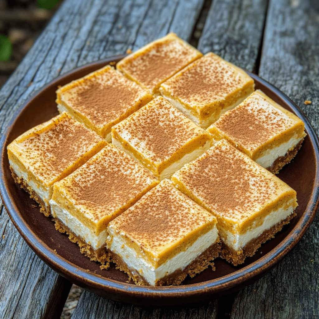 How to make Spiced Pumpkin Cheesecake Bars for a Festive Treat — key cooking step