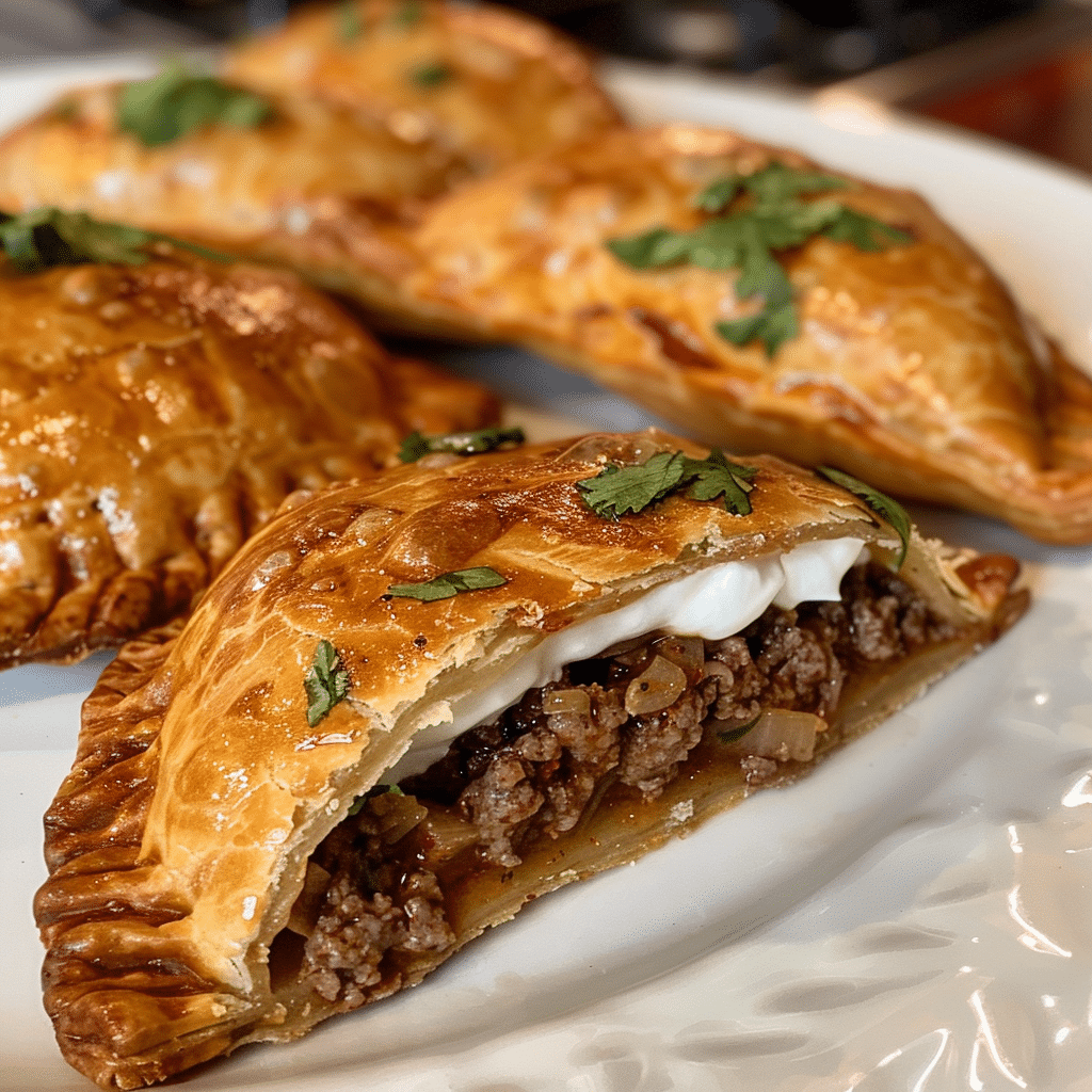 How to make Spicy Beef Empanadas with Cilantro Cream — key cooking step