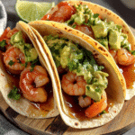 Spicy Honey Garlic Shrimp Tacos with Avocado Salsa — chef-tested restaurant-quality photo