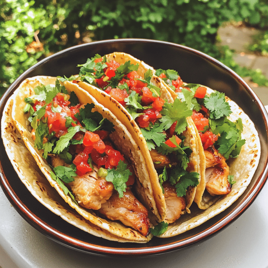 How to make Spicy Thai Chicken Street Tacos with Fresh Salsa — key cooking step