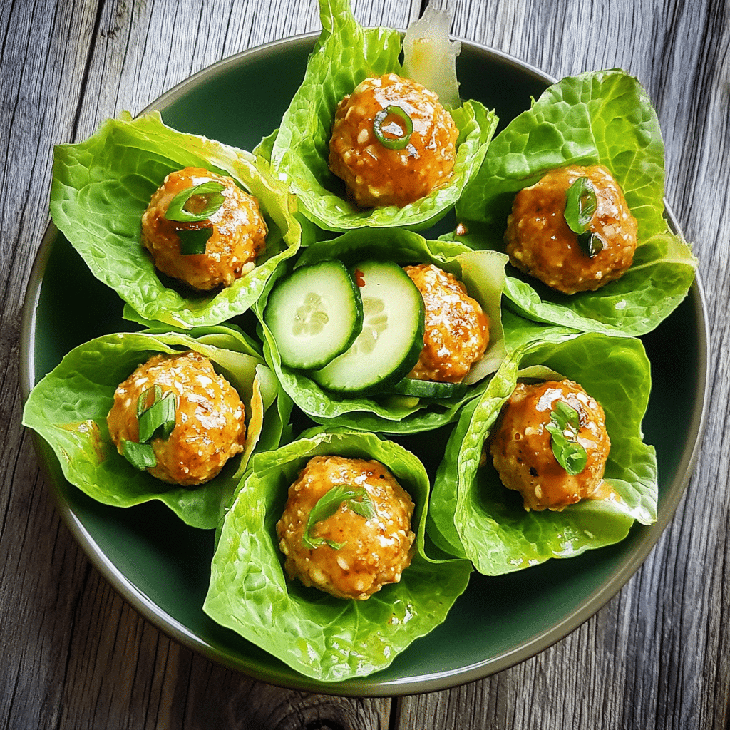 How to make Spicy Thai Chili Meatball Lettuce Wraps — key cooking step