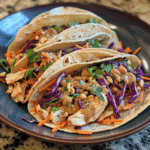 Spicy Thai Peanut Chicken Tacos with Crunchy Slaw — chef-tested restaurant-quality photo