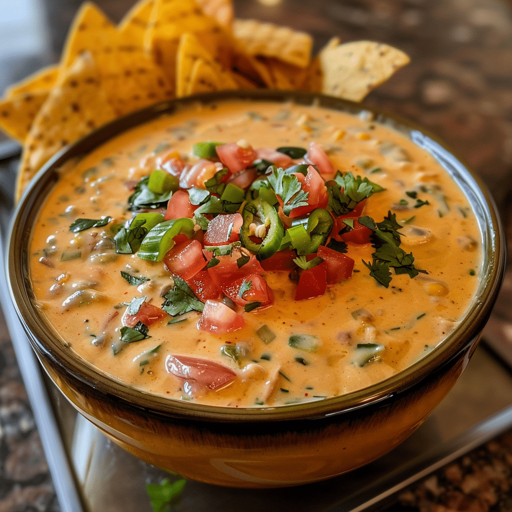 How to make Spooky Ghost Pepper Queso Dip — key cooking step