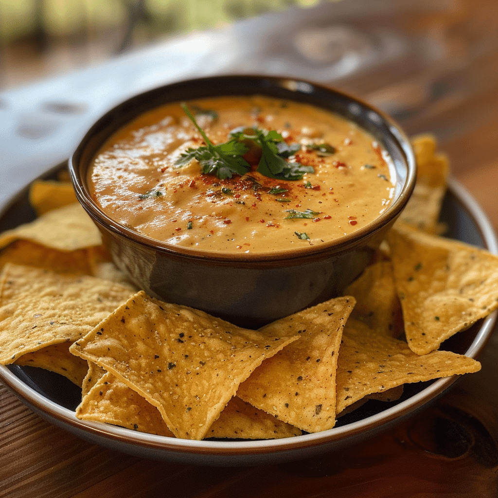 How to make Spooky Ghost Pepper Queso Dip with Tortilla Chips — key cooking step