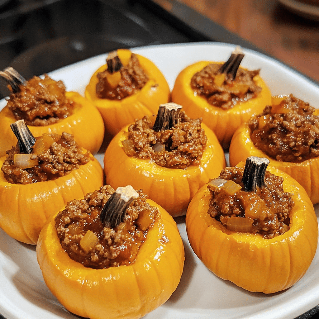 How to make Spooky Stuffed Pumpkin Chili Bites — key cooking step