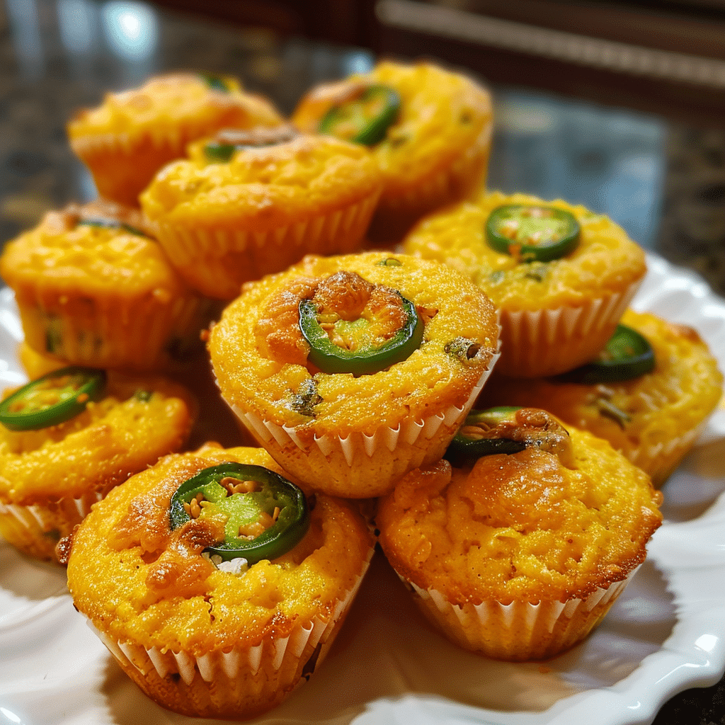 How to make Stuffed Jalapeño Cornbread Muffins for Holiday Parties — key cooking step
