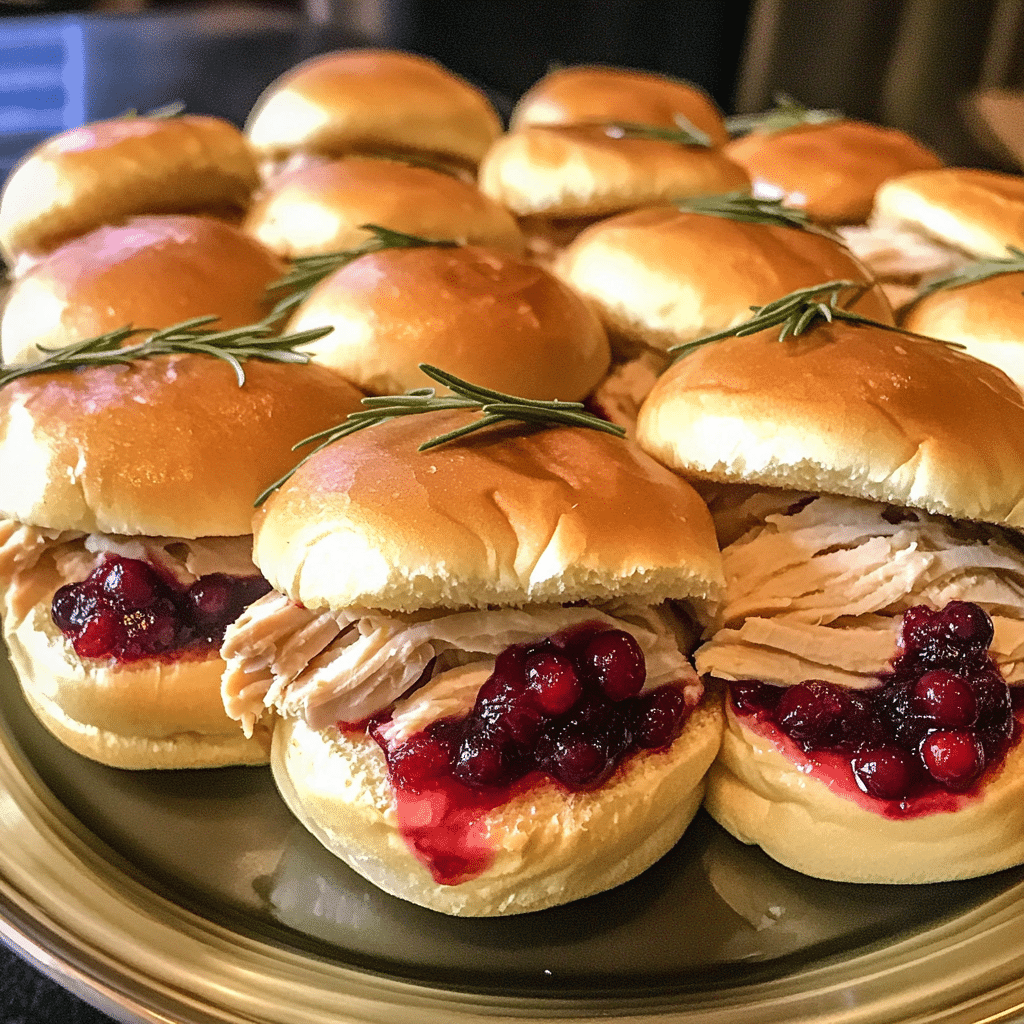 How to make Thanksgiving Leftover Turkey Sliders with Cranberry Sauce — key cooking step