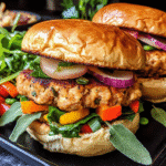Thanksgiving Stuffed Turkey Burgers — chef-tested restaurant-quality photo