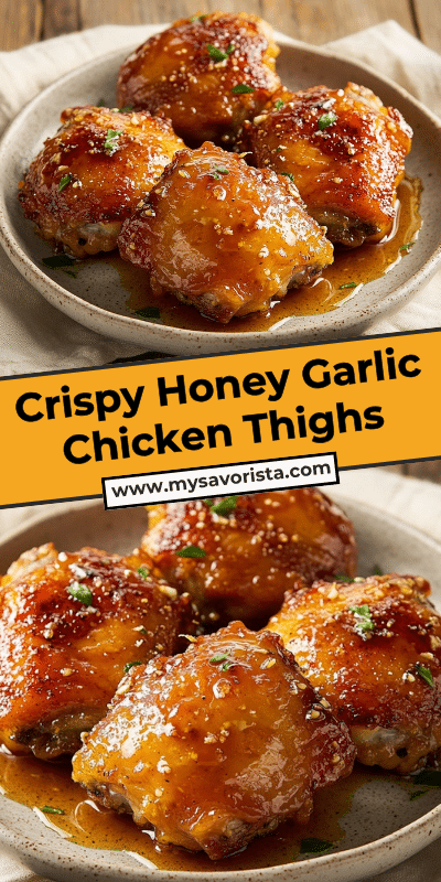 Crispy Honey Garlic Chicken Thighs