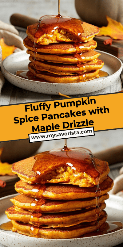 Fluffy Pumpkin Spice Pancakes with Maple Drizzle