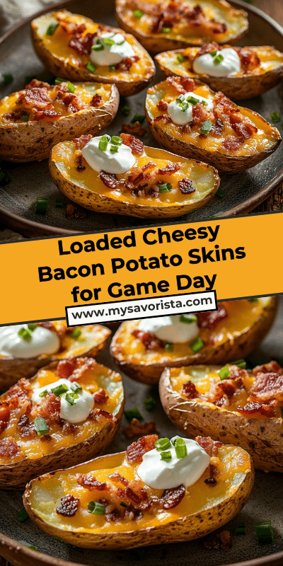 Loaded Cheesy Bacon Potato Skins for Game Day
