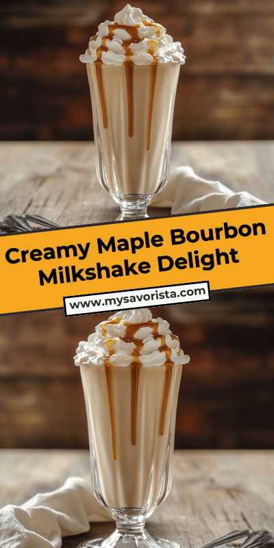 Creamy Maple Bourbon Milkshake Delight