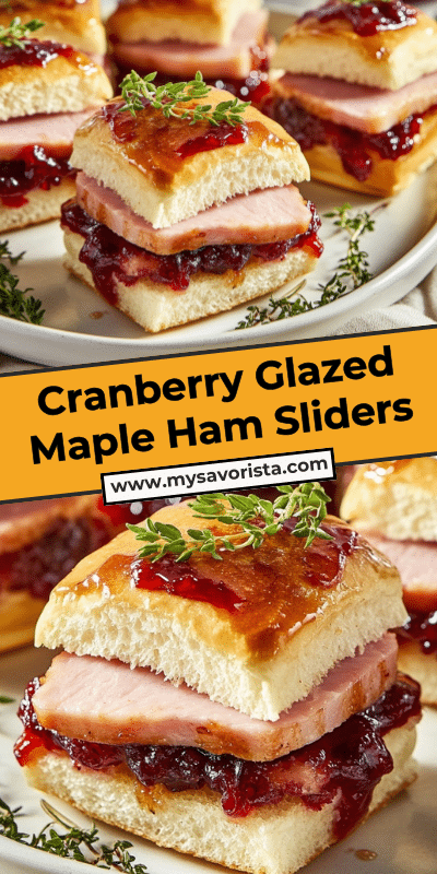 Cranberry Glazed Maple Ham Sliders