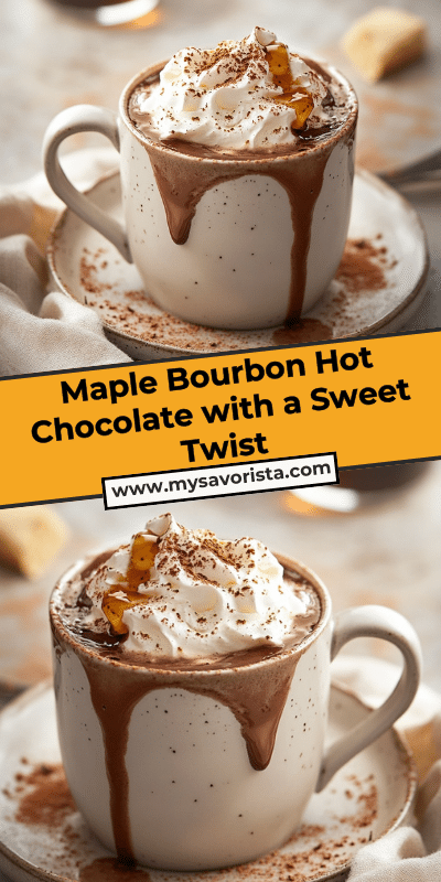 Maple Bourbon Hot Chocolate with a Sweet Twist