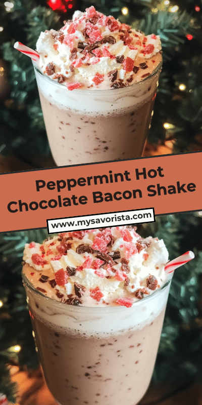 Peppermint Hot Chocolate Bacon Shake