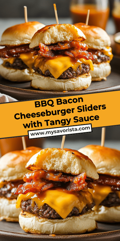 BBQ Bacon Cheeseburger Sliders with Tangy Sauce
