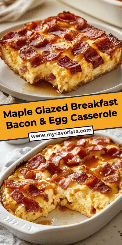 Maple Glazed Breakfast Bacon & Egg Casserole