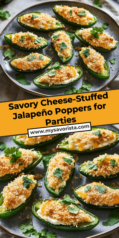 Savory Cheese-Stuffed Jalapeño Poppers for Parties