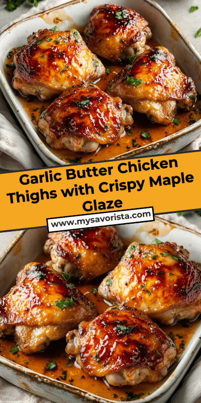 Garlic Butter Chicken Thighs with Crispy Maple Glaze