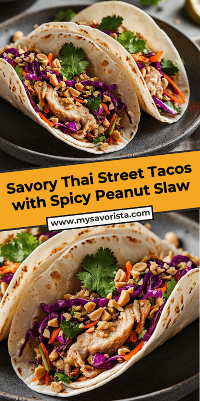 Savory Thai Street Tacos with Spicy Peanut Slaw