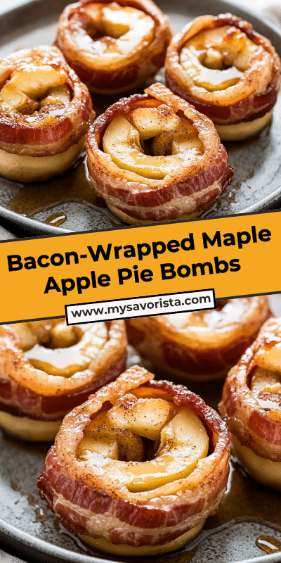 Bacon-Wrapped Maple Apple Pie Bombs
