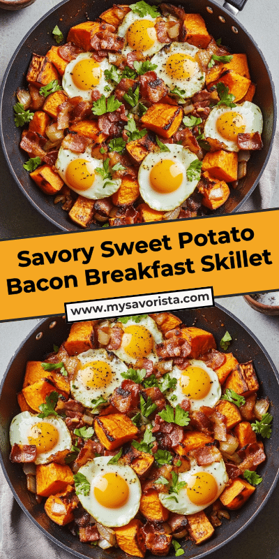 Savory Sweet Potato Bacon Breakfast Skillet