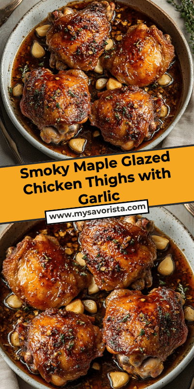 Smoky Maple Glazed Chicken Thighs with Garlic