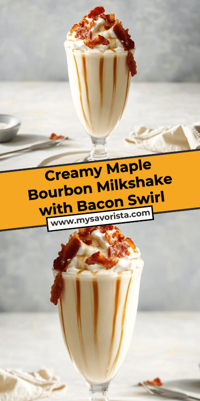 Creamy Maple Bourbon Milkshake with Bacon Swirl