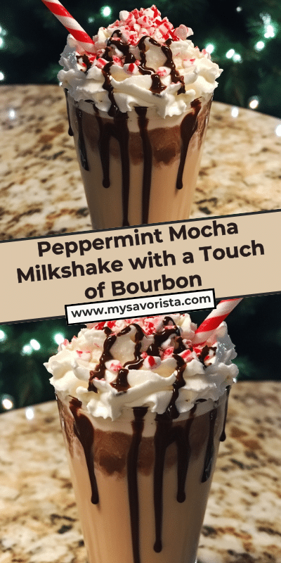 Peppermint Mocha Milkshake with a Touch of Bourbon