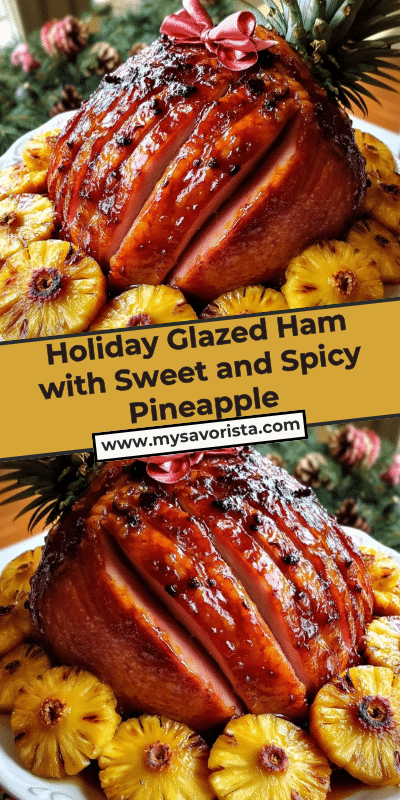 Holiday Glazed Ham with Sweet and Spicy Pineapple