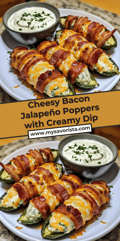 Cheesy Bacon Jalapeño Poppers with Creamy Dip