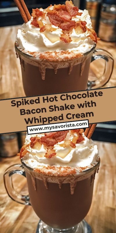 Spiked Hot Chocolate Bacon Shake with Whipped Cream